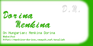 dorina menkina business card